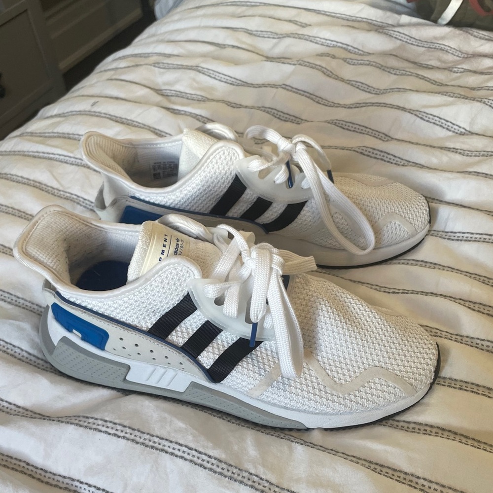 Adidas white sneakers size 8